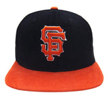 San Francisco Giants New Era Cord Classic Snapback Cap Hat Black Orange - THE 4TH QUARTER