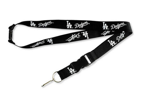 Los Angeles Dodgers Keychain Badge Lanyard Tickets Holder Black - THE 4TH QUARTER
