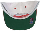 De Paul University Blue Demons Snapback Retro 2 Tone Script Cap Hat White Red - THE 4TH QUARTER