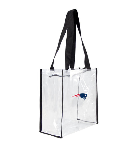 New England Patriots Clear Square Stadium Tote Bag