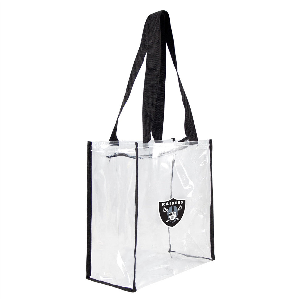 Oakland Raiders Clear Square Stadium Tote Bag - THE 4TH QUARTER