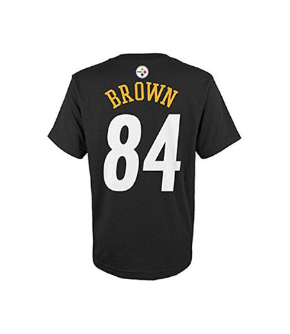 Pittsburgh Steelers Youth #84 Antonio Brown Mainliner Name & Number T-Shirt - THE 4TH QUARTER