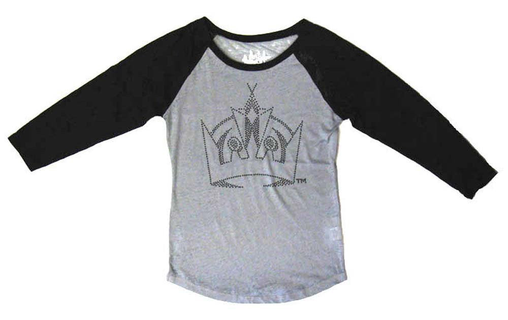 Los Angeles Kings Womens Touch Home-Run T-Shirt Grey Black - THE 4TH QUARTER