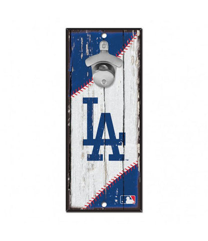 Los Angeles Dodgers 5X11 Wood Bottle Opener Sign - THE 4TH QUARTER