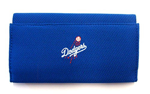 Los Angeles Dodgers Wallet Womens Mesh Trifold Organizer Clutch Embroidered - THE 4TH QUARTER