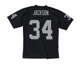 Los Angeles Raiders Mens Jersey Mitchell & Ness # 34 Bo Jackson 1988 Replica Black - THE 4TH QUARTER