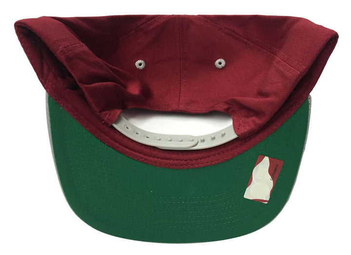 Mississippi State Bulldogs Snapback Retro Mascot And Logo Cap Hat Burgundy Grey - THE 4TH QUARTER