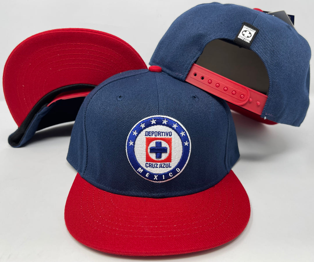 Cruz Azul Snapback Sk-93 Pro Brand Cap Hat Navy Red - THE 4TH QUARTER