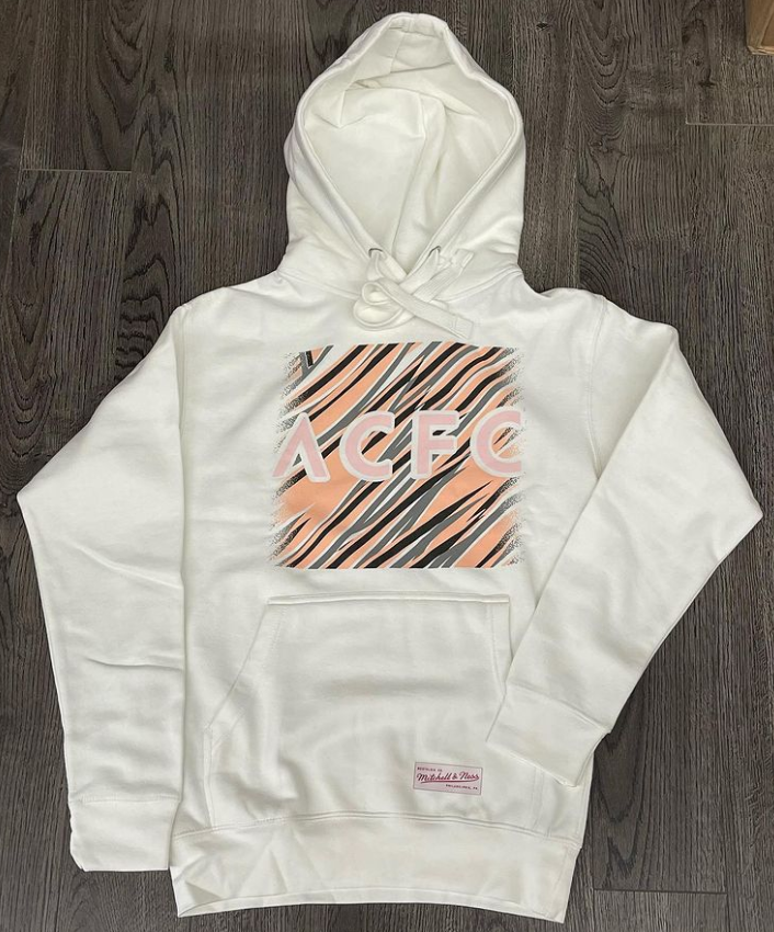 Angel City FC Mens Sweatshirt Mitchell & Ness Our Club Pullover Hoodie White - THE 4TH QUARTER