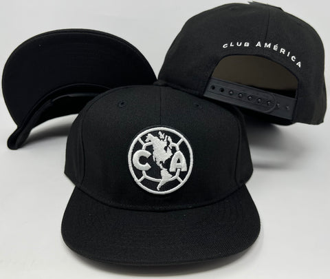 Club America Snapback Cap Hat Black