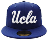 UCLA Bruins Fitted New Era 59Fifty Script Blue Cap Hat - THE 4TH QUARTER