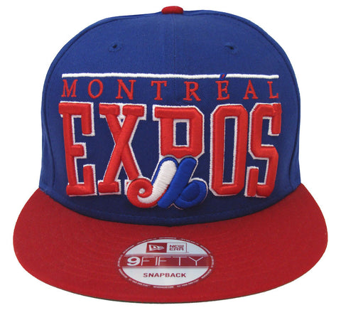 Montreal Expos Snapback New Era LE Arch Retro Cap Hat Blue Red