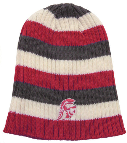 USC Trojans Beanie Embroidered Skull Cap Pink Grey