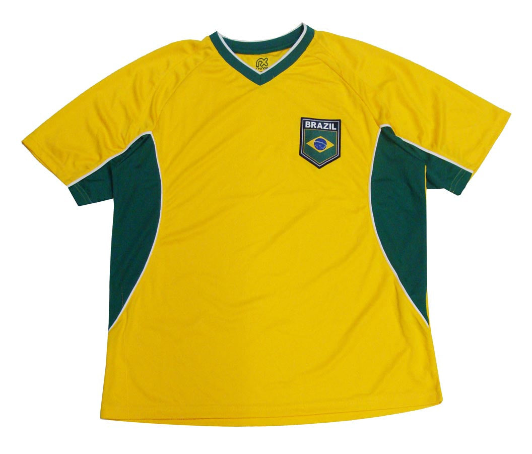 Brazil Mens RX Jersey Team Colors Yellow - THE 4TH QUARTER