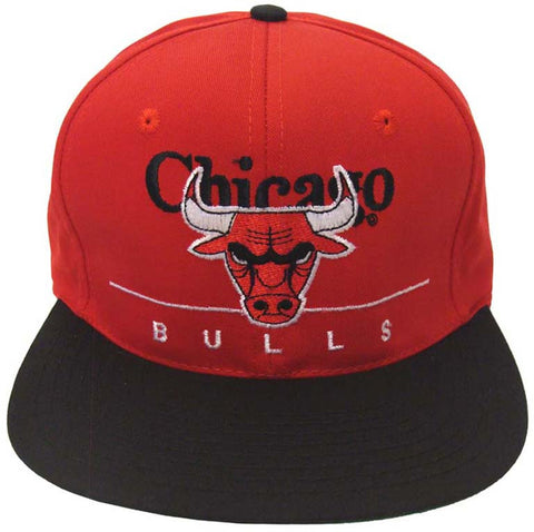Chicago Bulls Snapback Twins Enterprise Inc. Vintage Retro Cap Hat Red Black