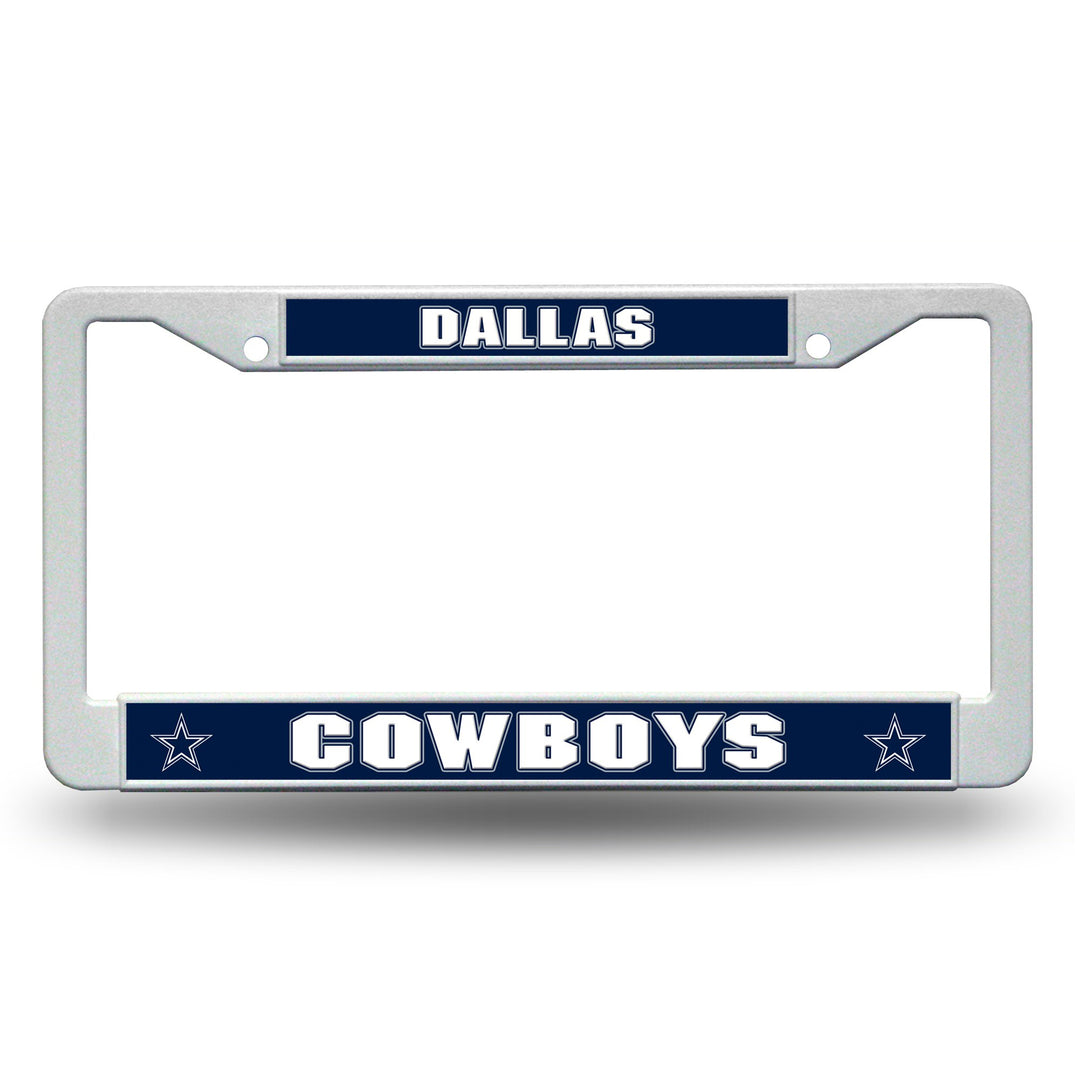Dallas Cowboys White Plastic License Plate Frame - THE 4TH QUARTER