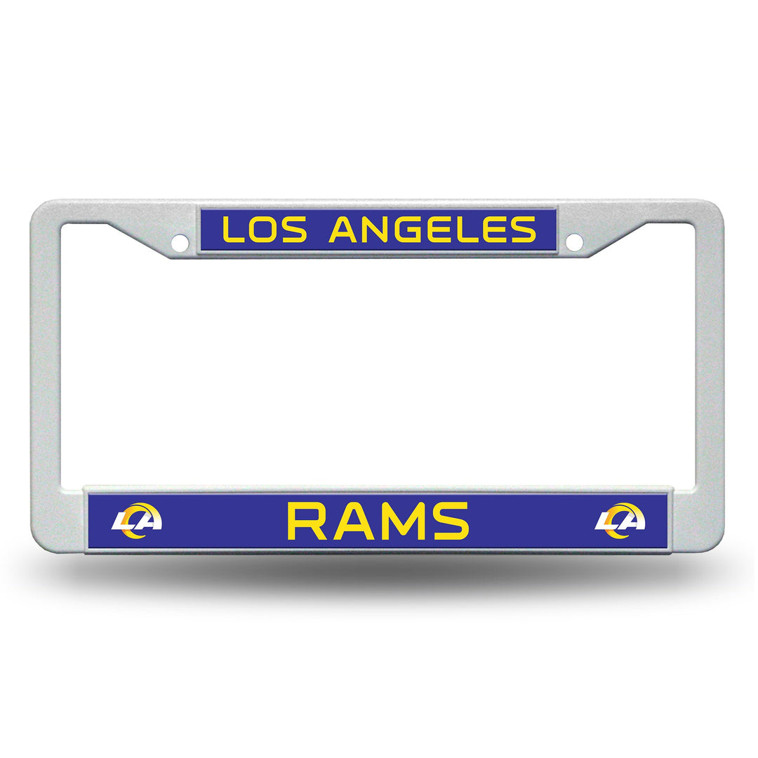 Los Angeles Rams White Plastic License Plate Frame - THE 4TH QUARTER