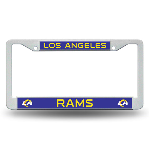 Los Angeles Rams White Plastic License Plate Frame