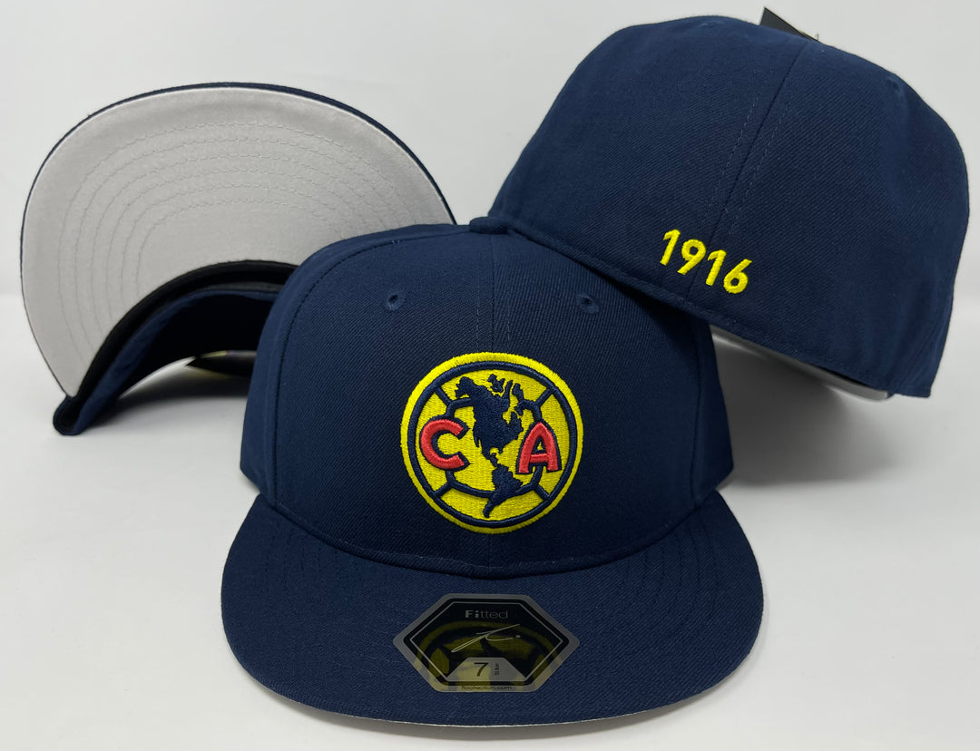 Club America Fitted Fan Ink Cap Hat Navy - THE 4TH QUARTER