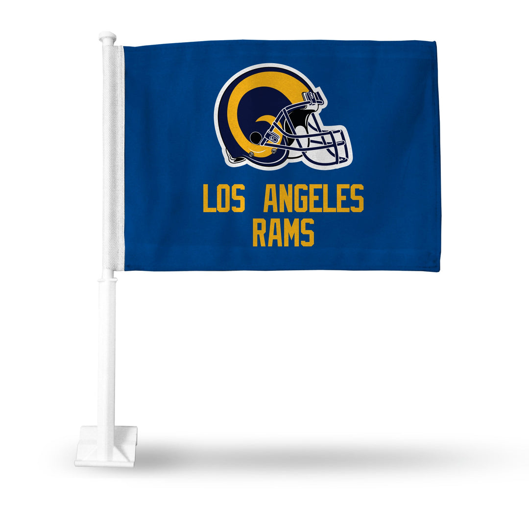 Los Angeles Rams Auto Tailgating Truck or Car Flag Logo Retro Blue - THE 4TH QUARTER