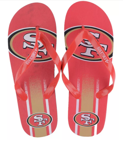 San Francisco 49ers Mens & Womens Sandals Gradient Big Logo Flip Flops