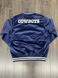 Dallas Cowboys Mens Jacket Mitchell & Ness 4th & Inches Satin Pullover