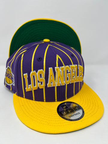 Los Angeles Lakers Snapback New Era City Arch Cap Hat Purple Yellow