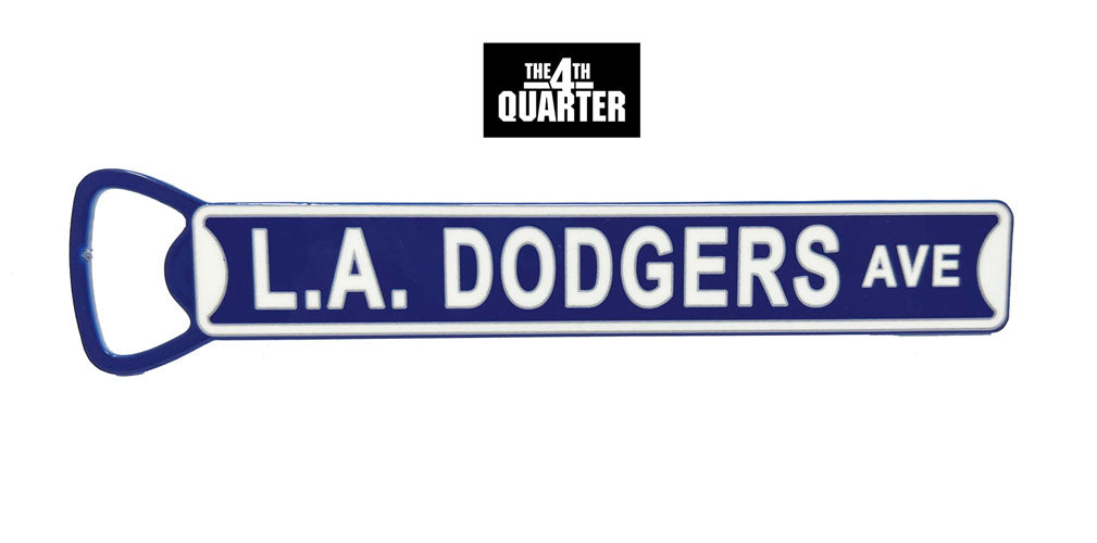 Los Angeles Dodgers Bottle Opener Street Sign Magnet - THE 4TH QUARTER