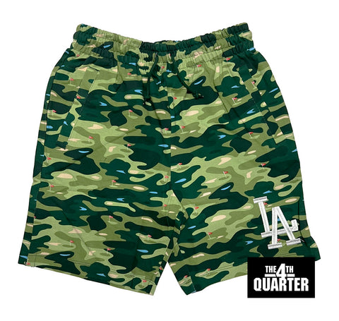 Los Angeles Dodgers Mens New Era Golf Camo Shorts Green