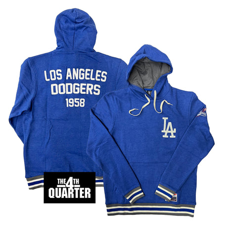 Los Angeles Dodgers Mens New Era Pullover Sweatshirt Heather Blue