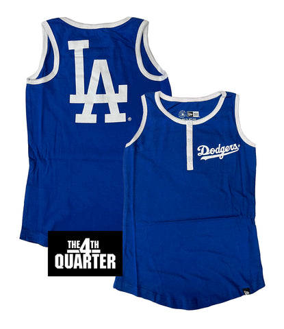 Los Angeles Dodgers Kids New Era Girls (4-14) Tank Henley