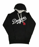 Los Angeles Dodgers Mens Sweatshirt Antigua Victory Pullover Hoodie Black