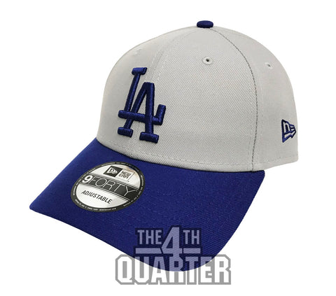 Los Angeles Dodgers Velcro Adjustable New Era 9Forty The League Cap Hat Grey/Blue