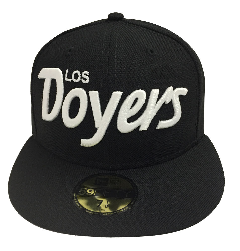Los Angeles Dodgers Fitted New Era 59FIFTY Los Doyers Cap Hat Black - THE 4TH QUARTER