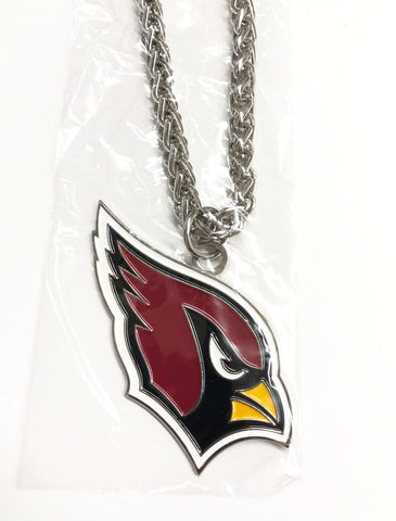 Arizona Cardinals 15 Inch Metal Pendant Necklace