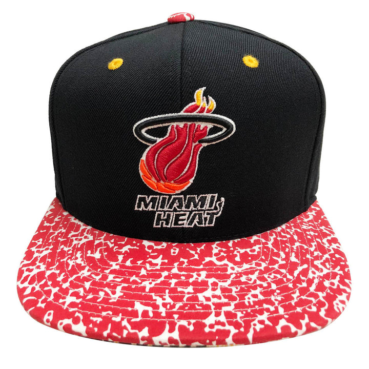 Miami Heat Snapback Mitchell &amp; Ness Speckle Print Bill Cap Hat - THE 4TH QUARTER