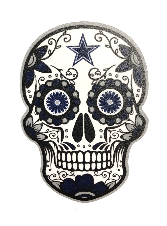 Dallas Cowboys Decal Skull Logo 2.5" X 3.5"  Small Sticker - THE 4TH QUARTER