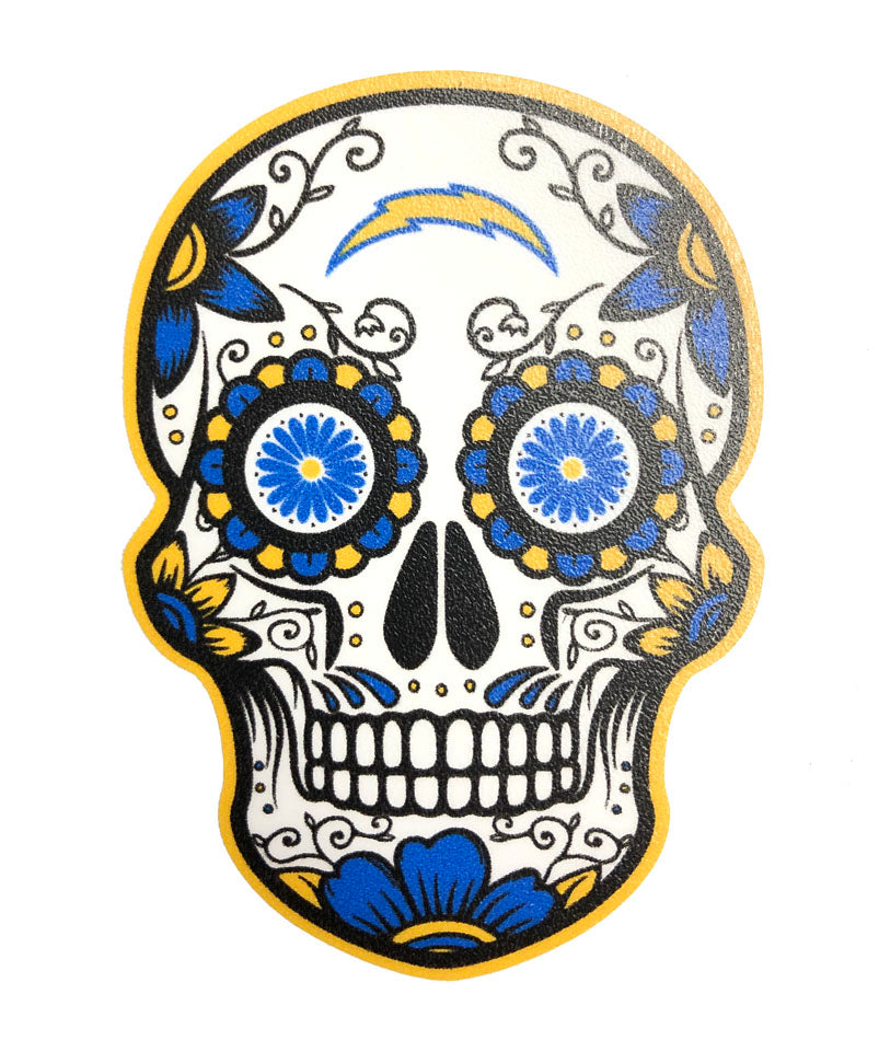 Los Angeles Chargers Decal Skull Logo 2.5" X 3.5"  Small Sticker - THE 4TH QUARTER