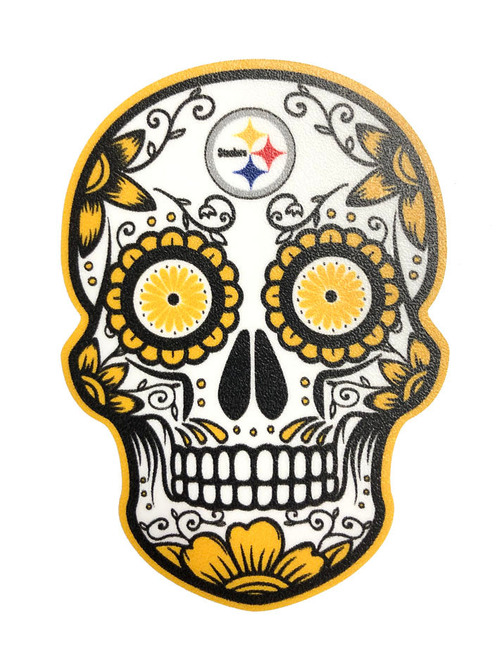 Pittsburgh Steelers Decal Skull Logo 2.5" X 3.5"  Small Sticker - THE 4TH QUARTER