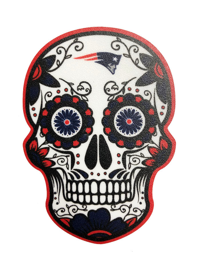 New England Patriots Decal Skull Logo 2.5" X 3.5" Small Sticker - THE 4TH QUARTER