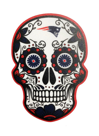 New England Patriots Decal Skull Logo 2.5" X 3.5" Small Sticker