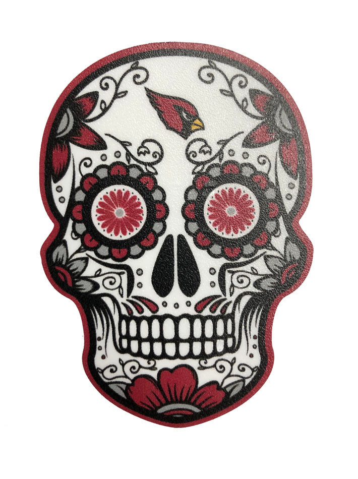 Arizona Cardnials Decal Skull Logo 2.5" X 3.5" Small Sticker - THE 4TH QUARTER