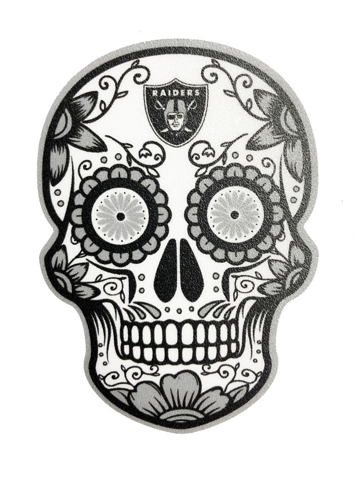 Oakland Raiders Decal Skull Logo 2.5" X 3.5" Small Sticker - THE 4TH QUARTER