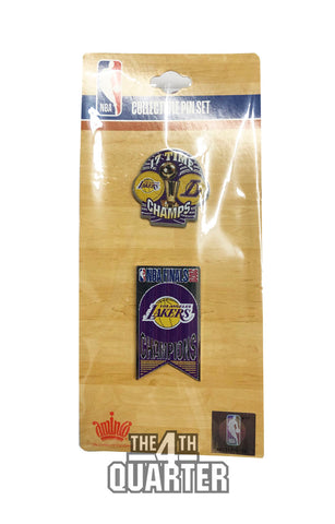 Los Angeles Lakers 2020 NBA CHAMPS + 17X TIMES CHAMPS COLLECTOR 2 PIN SET