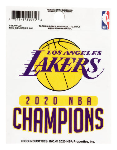 Los Angeles Lakers NBA 2020 Champions Window Cling