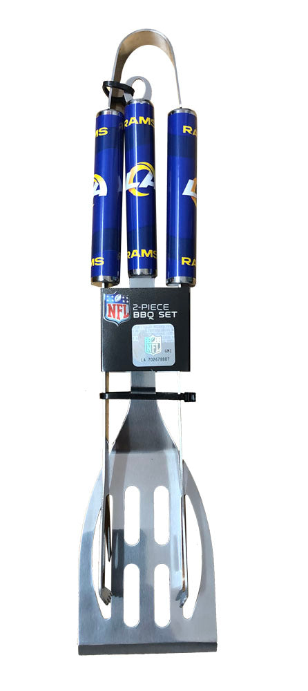 Los Angeles Rams 2-Piece BBQ Grilling Utensil Set New Logo - THE 4TH QUARTER