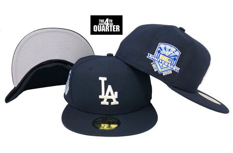 Los Angeles Dodgers Fitted New Era 59Fifty 50th Anniversary Patch Navy Hat Cap
