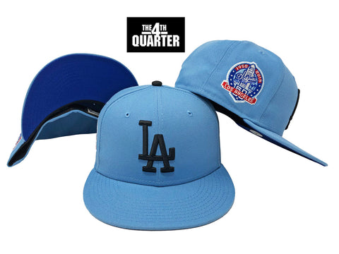 Los Angeles Dodgers Fitted New Era 59Fifty 60th Anniversary Sky Blue UV Hat