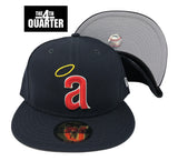 California Angels Fitted New Era 59Fifty Cooperstown Collection Wool Hat Cap Navy