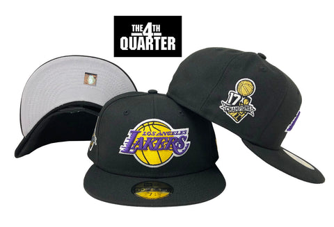 Men's Los Angeles Lakers New Era Purple City Cluster 59FIFTY Fitted Hat